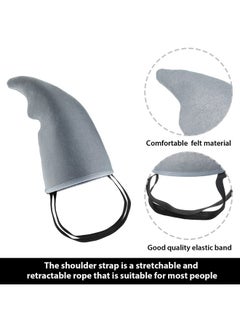 Civaner Civaner Shark Costume Shark Fin Gray Shark Costume Costume Props Easy to Wear Shark Accessories Costume for Adults Cosplay  - Image 3