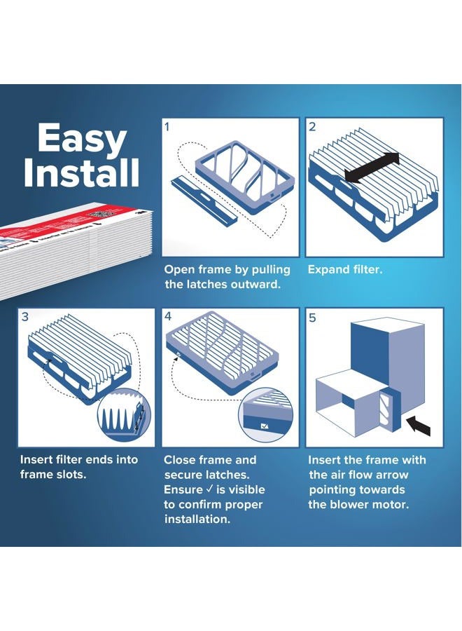FILTRETE 20x25x4 Refillable Air Filter replacement, MPR 1000, MERV 11, Allergen Defense, 2 Pack, use with reusable air filter frame of Filtrete Refillable Air Filter Kit 20x25x4, for HVAC, Furnace, AC - Image 5