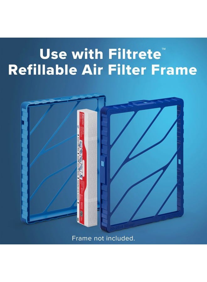 FILTRETE 20x25x4 Refillable Air Filter replacement, MPR 1000, MERV 11, Allergen Defense, 2 Pack, use with reusable air filter frame of Filtrete Refillable Air Filter Kit 20x25x4, for HVAC, Furnace, AC - Image 2