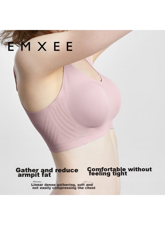 Emxee Nursing Bra, Thin And Comfortable For Spring And Autumn, Seamless, Push-up, Shaped, Front-opening For Breastfeeding, Black, Size M - Image 2
