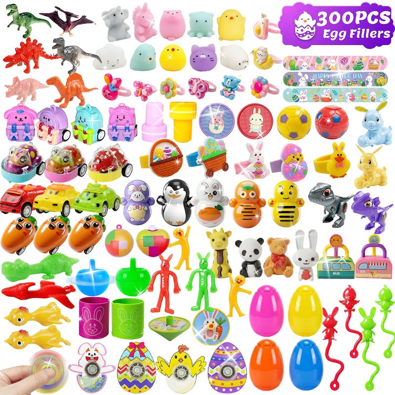 SQZUWIT 300 Pcs Easter Egg Fillers Basket Stuffers Essentials Small Miny Toys Bulk Assortment Gift for Kids Girls Boys Party Favors Classroom Prize Supplies - Image 4