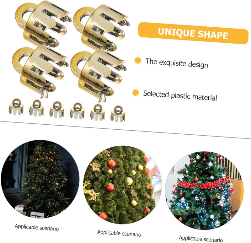 ABOOFAN 40pcs Decorative Caps for Christmas Ornaments Easy Use Hanging for Holiday Decor for Parties and Weddings - Image 3