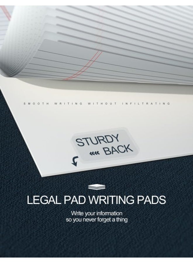 8 حزم دفاتر مكتبية قانونية 5x8 بوصة，دفاتر كتابة مسطرة 5x8 لتوريدات المكتب المنزلي，دفاتر ملاحظات صغيرة لقوائم المهام，دفاتر قانونية，دفاتر مسطرة ضيقة، ورق 80GSM للمدرسة، أبيض，30 ورقة لكل دفتر للعمل - Image 5