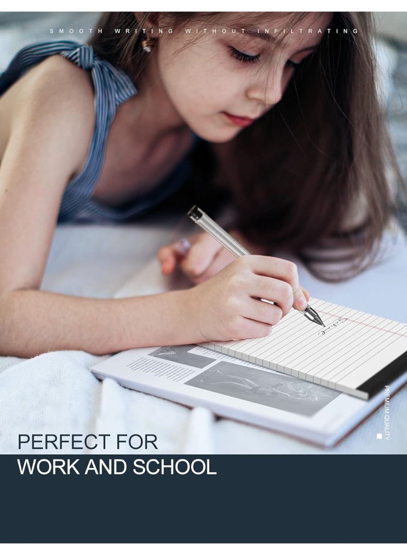 8 حزم دفاتر مكتبية قانونية 5x8 بوصة，دفاتر كتابة مسطرة 5x8 لتوريدات المكتب المنزلي，دفاتر ملاحظات صغيرة لقوائم المهام，دفاتر قانونية，دفاتر مسطرة ضيقة، ورق 80GSM للمدرسة، أبيض，30 ورقة لكل دفتر للعمل - Image 4