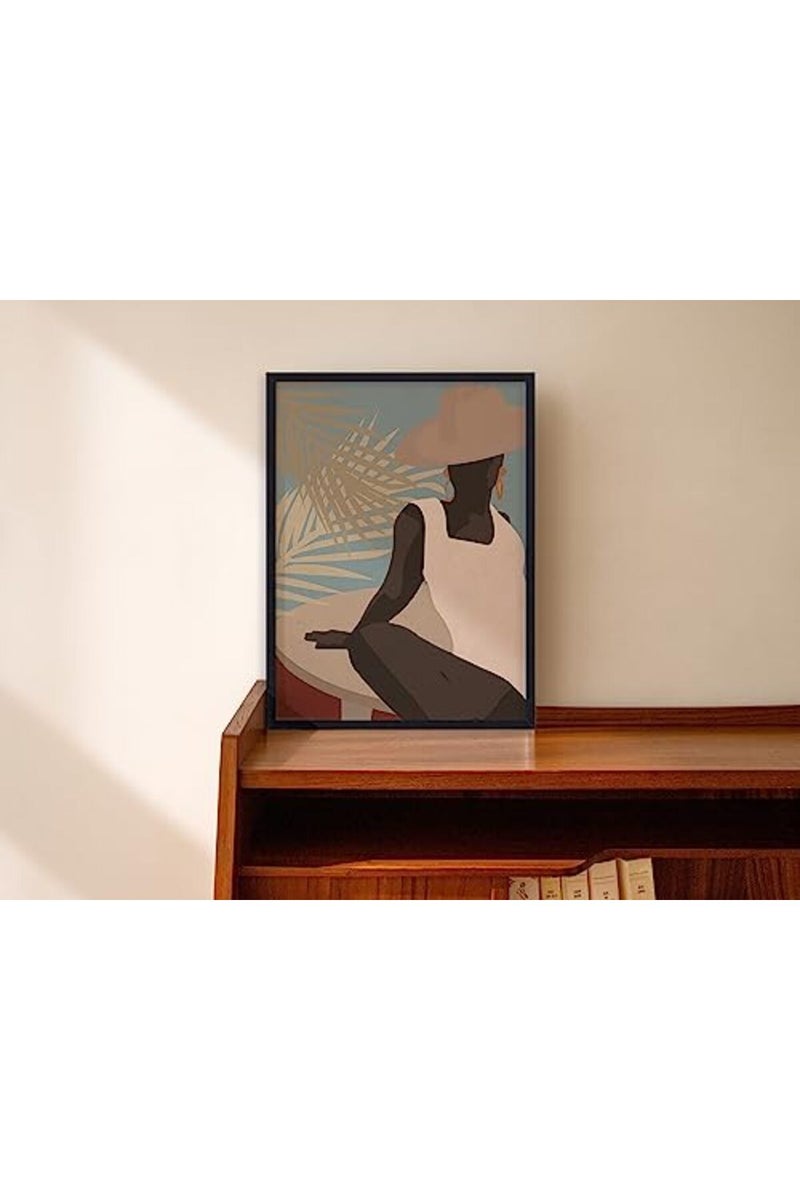 QUOTE - UNQUOTE ART Boho Paintings - Boho Wall Frames - Minimal Posters - Women Paintings - 13x17 inches - Black Frame - Image 4