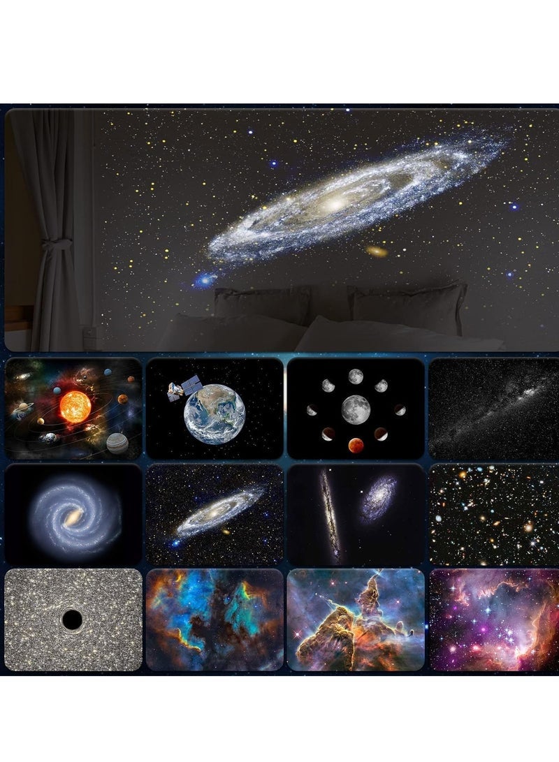 JAJEEK Galaxy Projector for Bedroom Star Projector 12 in 1 Planetary System Projector 360° Rotating Night Light Projector for Room Decor Play Room Home Theater Ceiling and Dating Use - Image 2