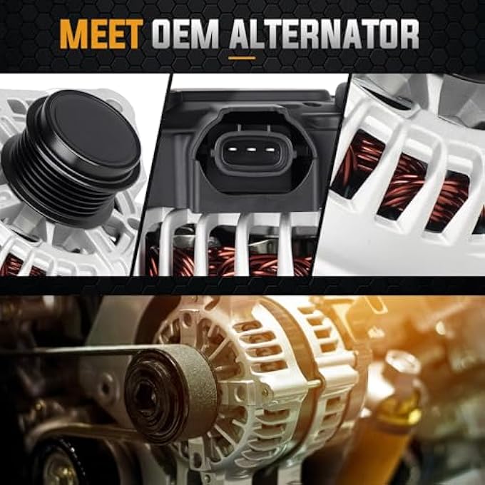 ILONPA New Alternator 1.8L 2.0L Compatible with Hyundai Elantra 2011-2017, Elantra Coupe 13-14, Elantra GT 13-17, for Kia Soul 12-13, Forte 14-19, Forte Koup 14-16, Forte5 15-16 Replace for 11610N 11610 - Image 3