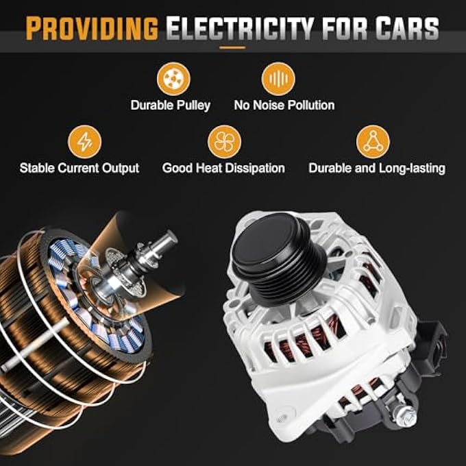 ILONPA New Alternator 1.8L 2.0L Compatible with Hyundai Elantra 2011-2017, Elantra Coupe 13-14, Elantra GT 13-17, for Kia Soul 12-13, Forte 14-19, Forte Koup 14-16, Forte5 15-16 Replace for 11610N 11610 - Image 5