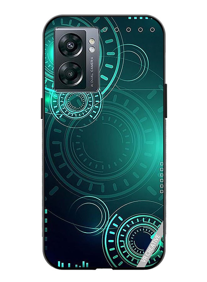 VR CREATIVE Protective Case Cover For OnePlus Nord N300 Green Technology Design Multicolour - Image 1