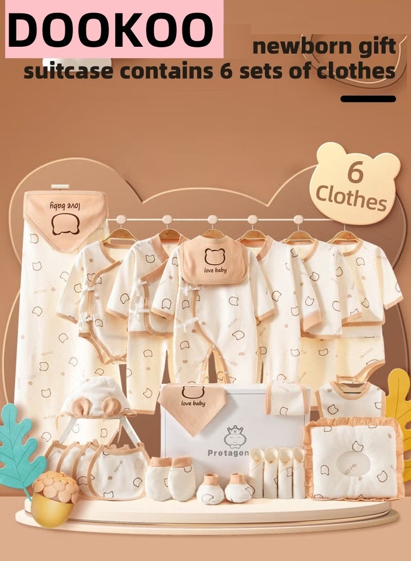 DOOKOO 30PCS Newborn Baby Gifts Set, Newborn Layette Gift Set, Baby Clothes Accessories Set for Boys and Girls, Premium Cotton, Perfect Gift Box with Beautifully Suitcase for Spring Summer Autumn Winter - Image 2
