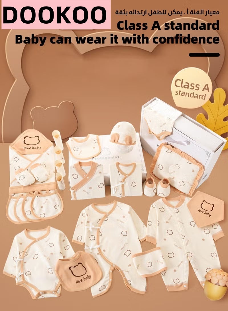DOOKOO 30PCS Newborn Baby Gifts Set, Newborn Layette Gift Set, Baby Clothes Accessories Set for Boys and Girls, Premium Cotton, Perfect Gift Box with Beautifully Suitcase for Spring Summer Autumn Winter - Image 4