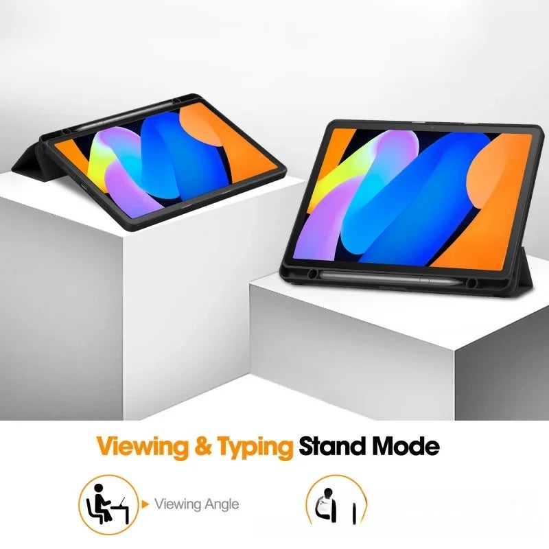 Tablet Protective Cover For Lenovo Idea Tab 11 TB336FU Three Fold TPU Pen Slot Soft Shell Case - Image 3