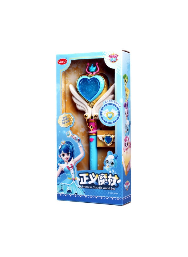 Wonderful Moe Toy Love Princess Transformation Set Magic Set Music Magic Wand Royal Happy Moe Toy-Color:MK101-2 Wonderful Moe-Wand Of Justice (with Electricity)  - Image 1