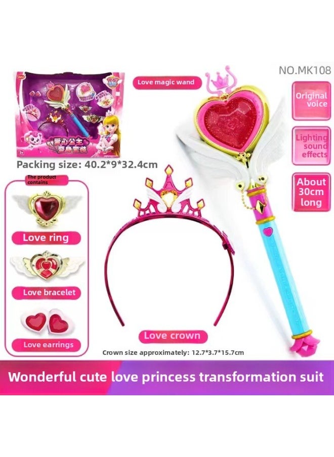 Wonderful Moe Toy Love Princess Transformation Set Magic Set Music Magic Wand Royal Happy Moe Toy-Color:MK101-2 Wonderful Moe-Wand Of Justice (with Electricity)  - Image 4