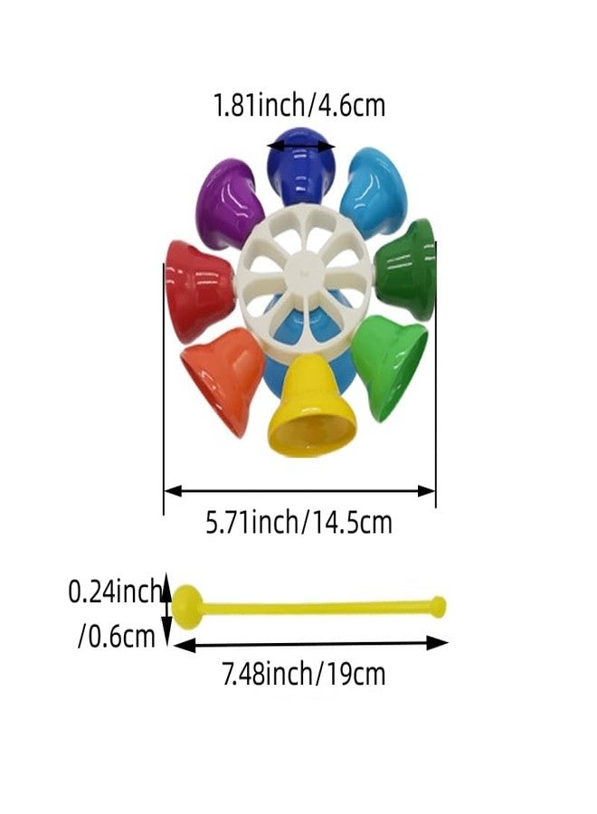 LANDTOM Orff Children's Percussion Instrument, Hand Bells,Desk Bells,Rainbow Diatonic Bells for Kids, Toddler Preschool Musical Learning Toys, Kid Birthday Gift for 3-Year-Old and Over (DB002) - Image 4