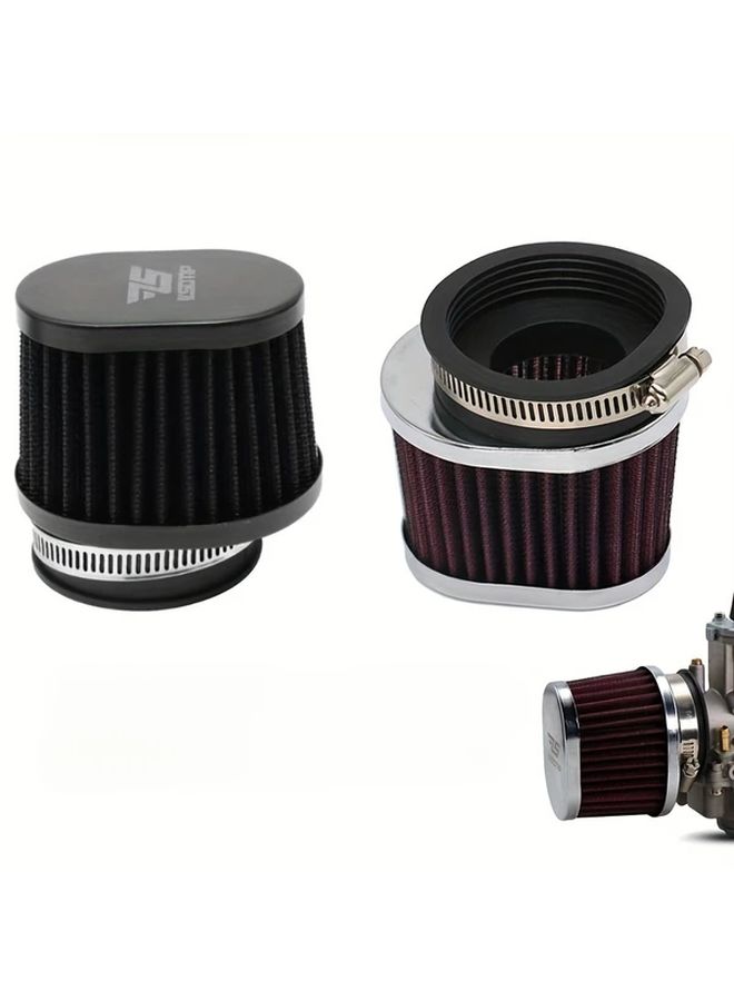 Motorcycle Air Filter 45mm Wine Red Compatible For Various Bike Models - Image 1