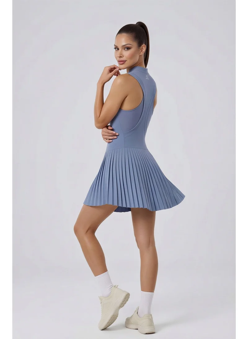 CORRE Active Wear dusty blue Elite Golf and Padel Dress, Without Built-In Short - Blue for Women | Best Price UAE