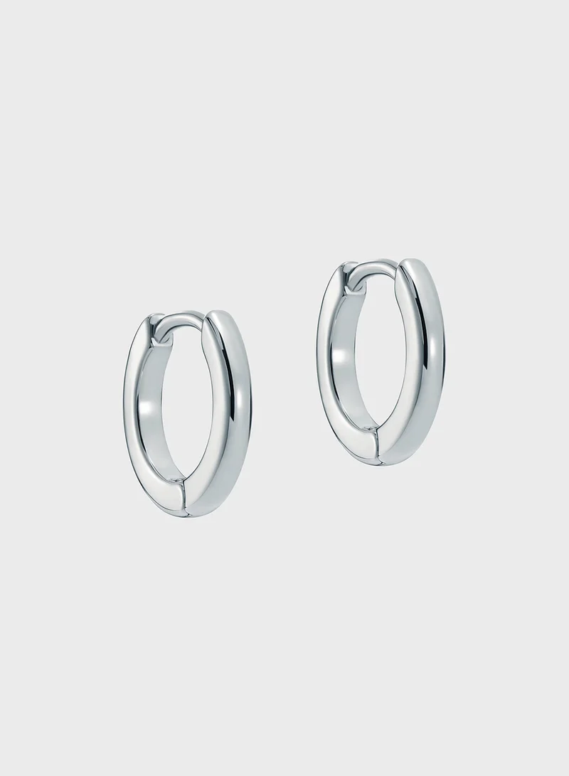تيد بيكر Logo Detail Hoop Earrings