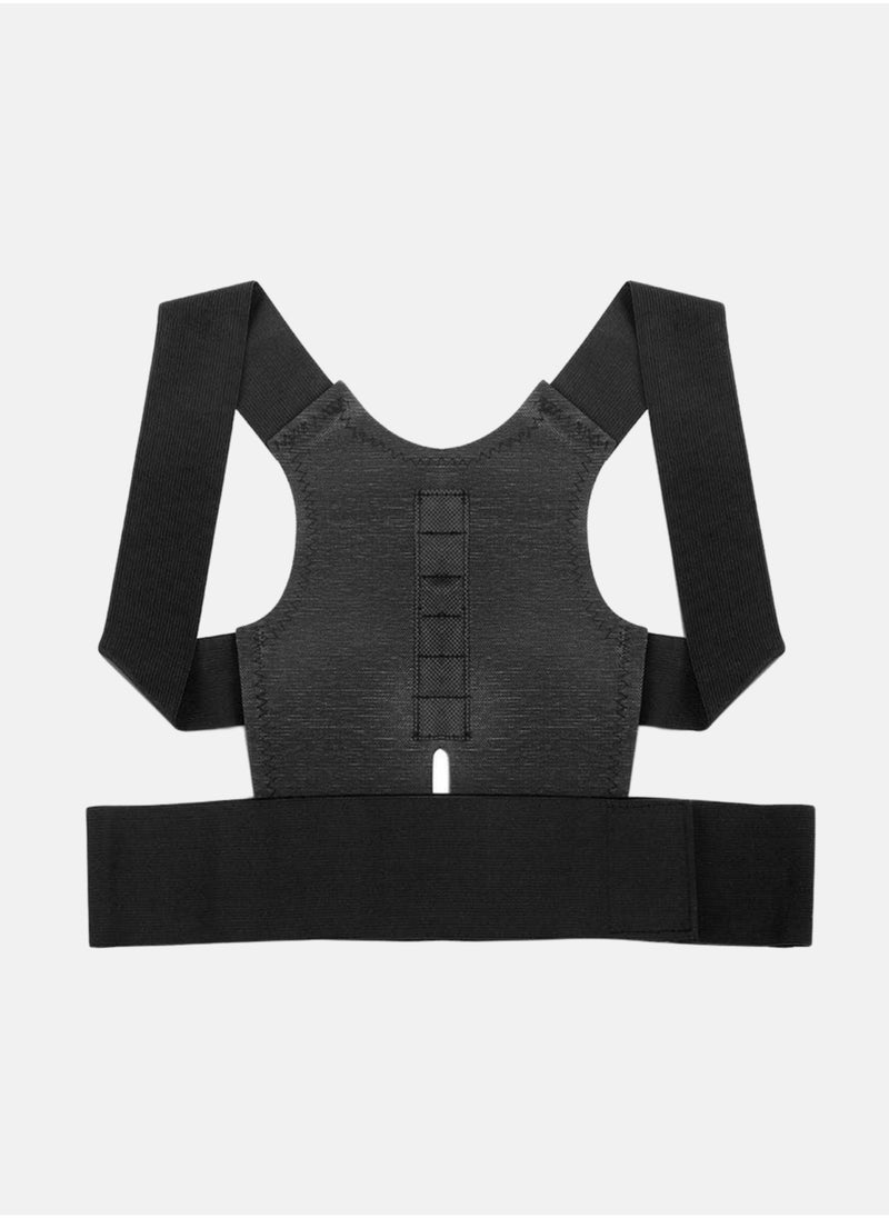 Generic - Hunchback Posture Corrector Spine Support, Comfortable, Lightweight, Durable, Invisible Breathable Adjustable Back Neck Relief for Improved Posture and Back Pain Relief for Adults Black - Image 1