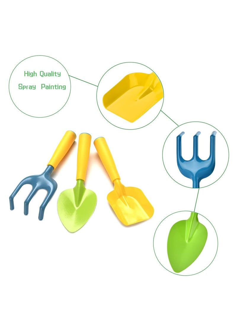 Loquat Kids Garden Tools Set，Garden Spade Shovel Trowel Rake Yard Digging Beach Sand Safe Toys for Toddlers Gifts - Image 3