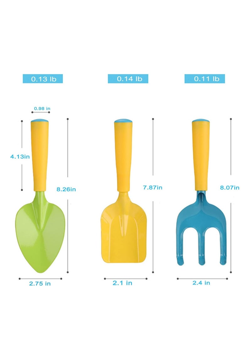 Loquat Kids Garden Tools Set，Garden Spade Shovel Trowel Rake Yard Digging Beach Sand Safe Toys for Toddlers Gifts - Image 4