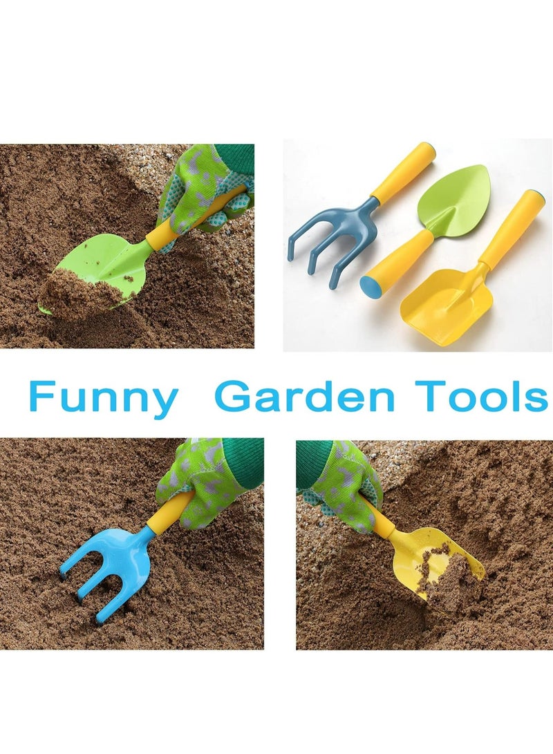 Loquat Kids Garden Tools Set，Garden Spade Shovel Trowel Rake Yard Digging Beach Sand Safe Toys for Toddlers Gifts - Image 5