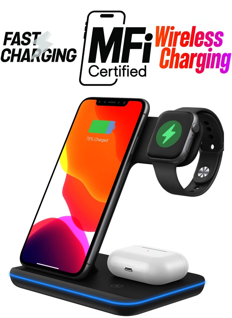 Phone Planet - Professional Fast Wireless Charger for Apple iPhone/Android/Smartwatch and Air Pods - Image 1