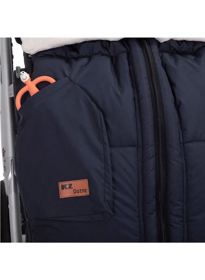 KZ Dotnz Universal Footmuff for Stroller with Adjustable Side Central and Botton zips, Stroller Footmuff with Soft Hood, Waterproof Warm Outdoor Baby Stroller Bunting Bag/Stroller Accessories - Image 5