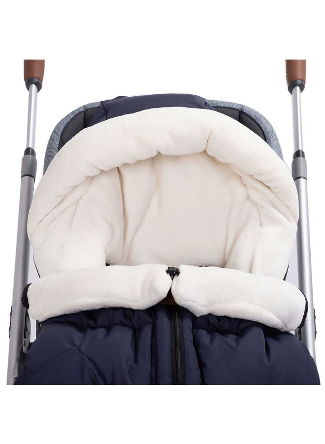 KZ Dotnz Universal Footmuff for Stroller with Adjustable Side Central and Botton zips, Stroller Footmuff with Soft Hood, Waterproof Warm Outdoor Baby Stroller Bunting Bag/Stroller Accessories - Image 3