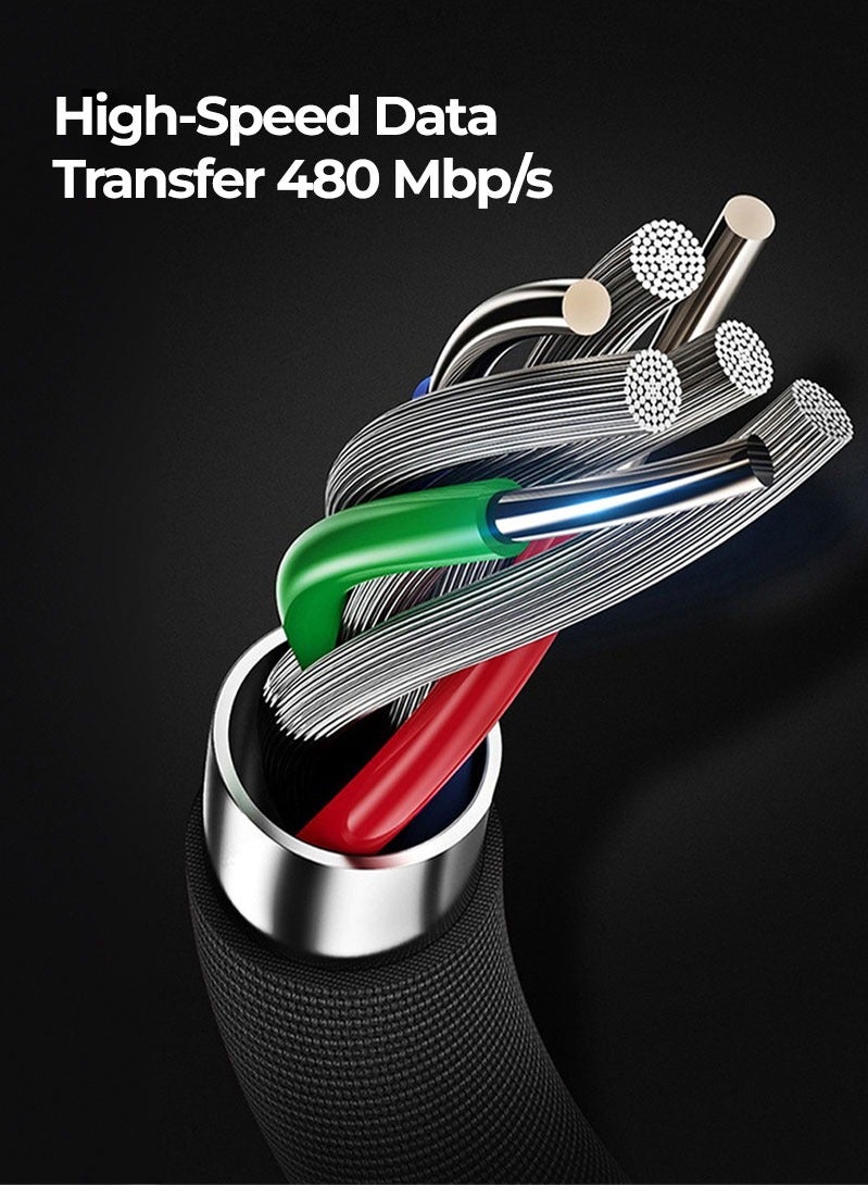 Soloffer USB C Cable, 65W Braided Cord USB-C to USB-C 2.0 Cable Compatible for iPhone 15/15 Plus/15 Pro/15 Pro Max, iPad Pro/Air, MacBook Pro/Air, Galaxy S24 S23 Ultra, Huawei P60, Xiaomi, etc-1M - Image 4