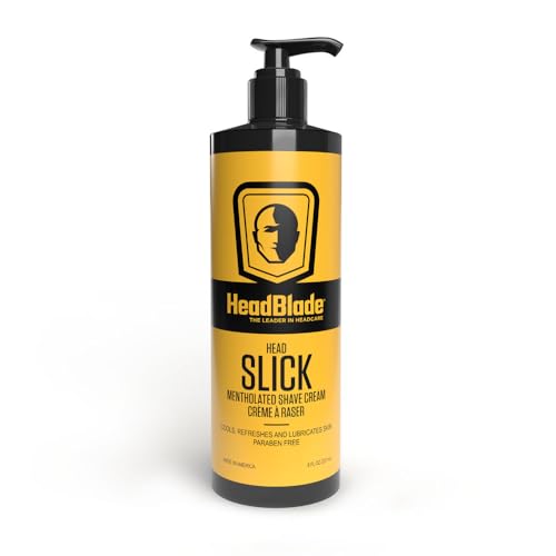 HeadBlade HeadSlick Shave Cream 8 oz for Smooth Headshaving for Bald Men Helps with Irritation Redness Razor Burn