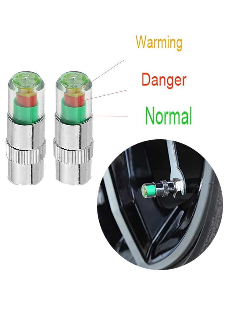 Oasisgalore 12Pcs 2.4Bar 36PSI Car tire Pressure Monitor Valve stem Caps Sensor Indicator with 3-Color Eye Alert  - Image 2