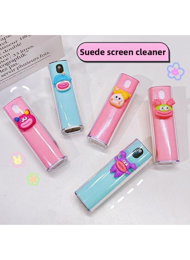 Generic - Mobile Phone Screen Cleaning Artifact Portable Spray Wipe One Cute Cartoon Tablet Computer Display Screen Cleaning Solution-Color:Red Durable Screen Cleaner - Image 1