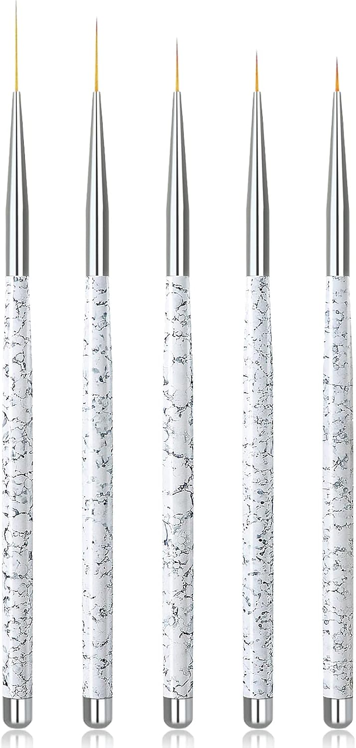 Nail Art Brushes 5 pcs Detail Nail Brushes Nail Art Liner Brushes Nail Art Design Painting Brush for DIY Professional UseDetailerBrush Dotting Tool