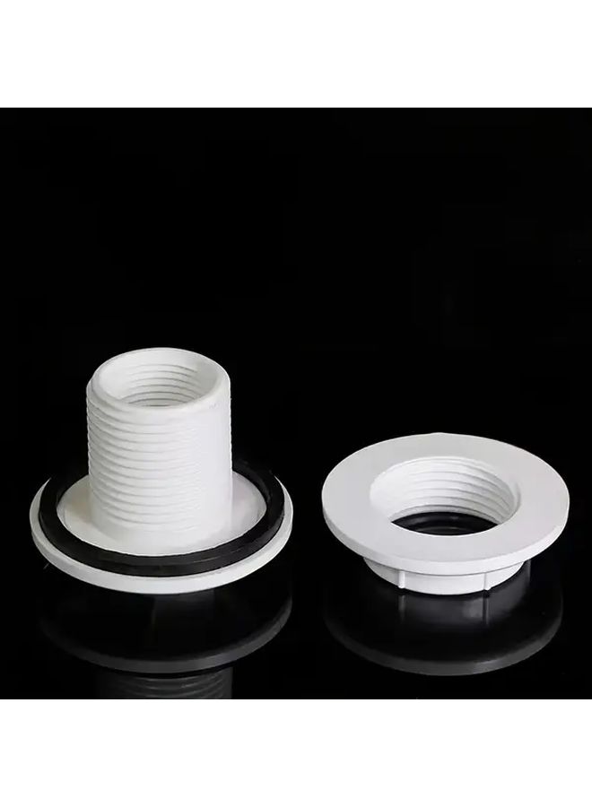White 3 4 Inch Water Tank Connector PVC Internal External Threads For Aquarium Pool And Water System - Image 2