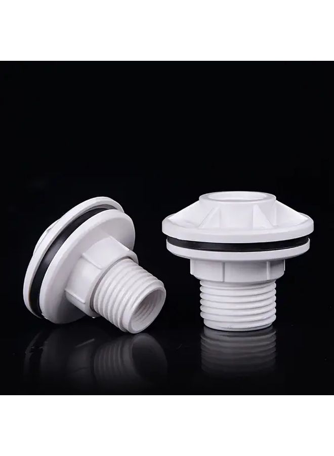 White 3 4 Inch Water Tank Connector PVC Internal External Threads For Aquarium Pool And Water System - Image 3