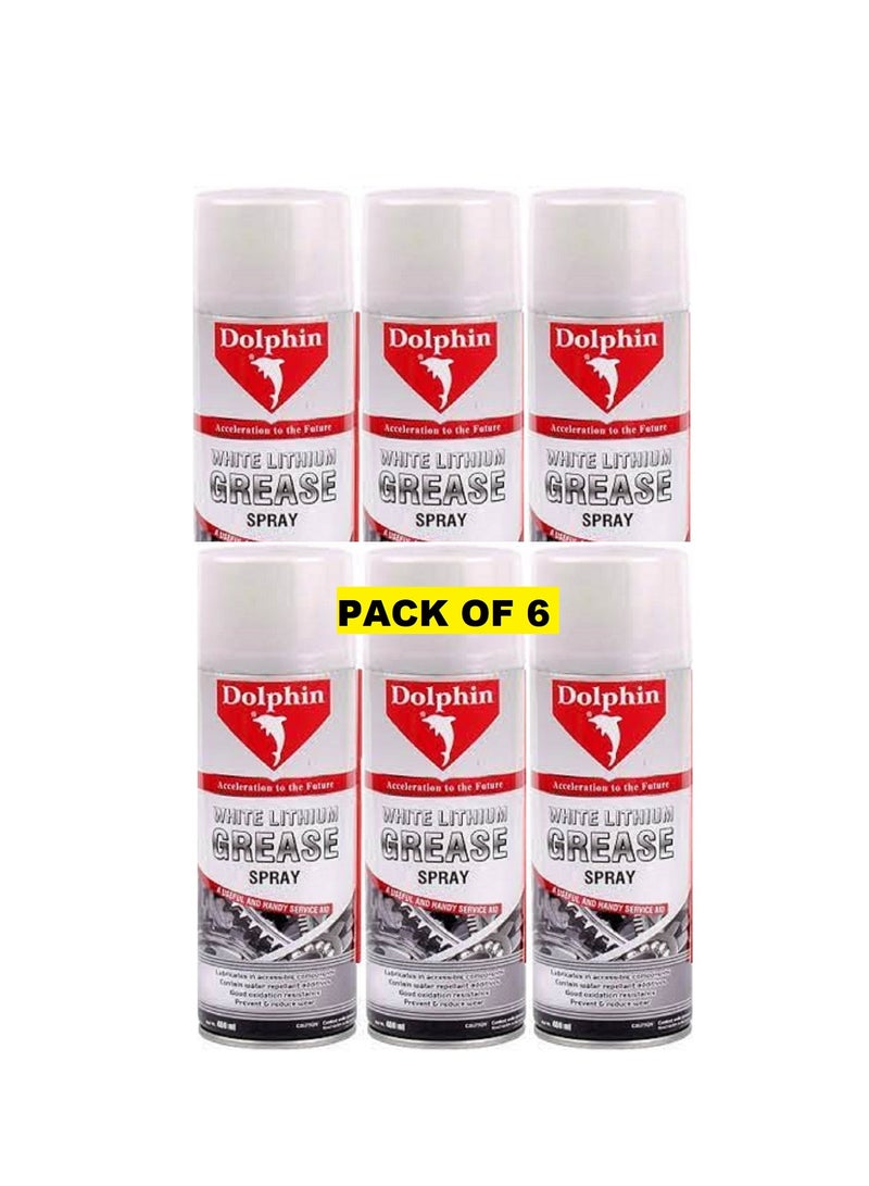 Dolphin Ma Fra Dolphin White Lithium Grease Spray 400ml x 6 - Image 1