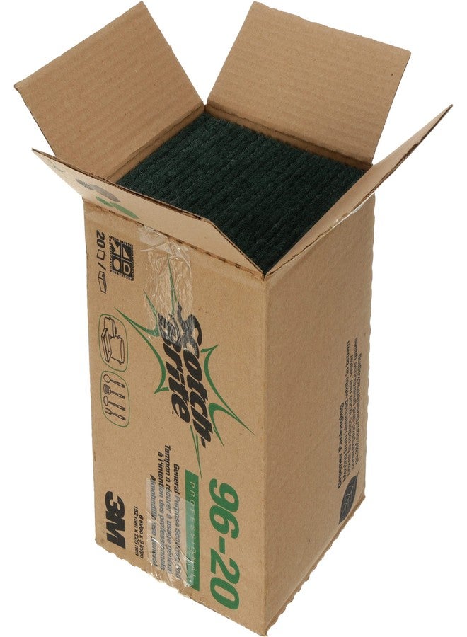 3M Scouring Pad 96-20, 20 Pads, 6” x 9”, General Purpose Cleaning, Food Safe, Non-Rusting - Image 2