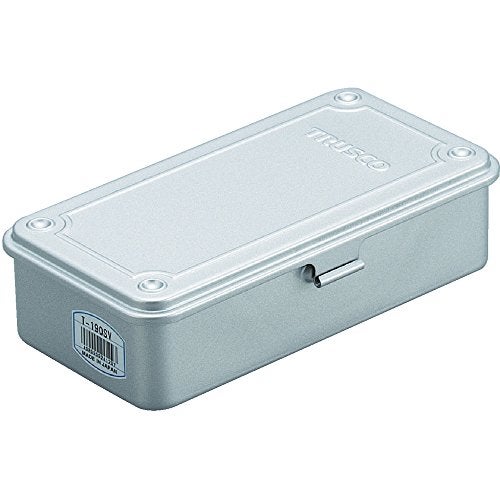 TRUSCO T-190SV Trunk Tool Box, 7.9 x 4.2 x 2.2 inches (203 x 109 x 56.0 mm) , Silver - Image 1