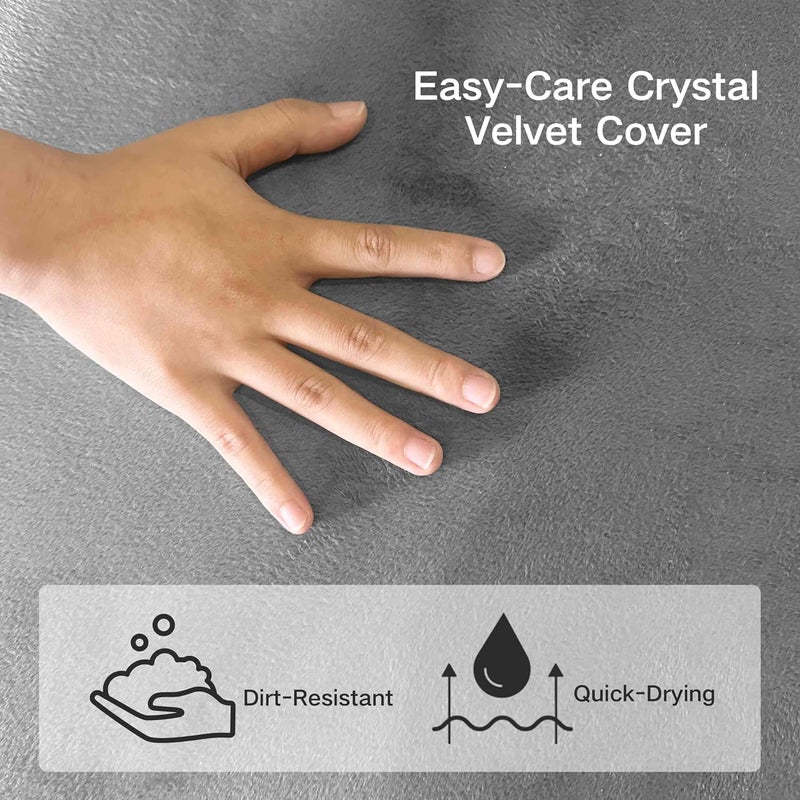 Swbvs Tri-Fold Memory Foam Mattress, 4 inch Full Folding Mattress with Washable Covers, Reversible Design, Foldable Topper for Travel&Guests, 75"Ã—54"Ã—4" - Image 2