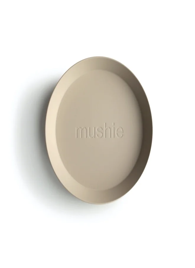 mushie Set Of 2 Round Dinner Plates - Vanilla