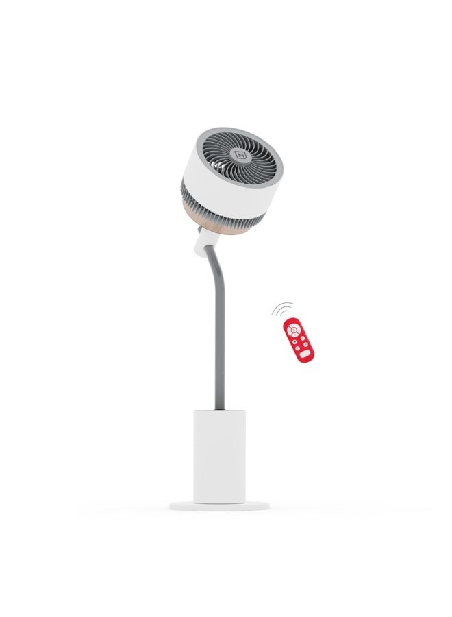 NUUK HALO v2 3D Air Circulation Tower Fan with Mood Lamp | Super Silent Remote Controlled Standing BLDC Fan | 12 Wind Speeds & 4 Fan Modes | 120˚ Horizontal & 90˚ Vertical Oscillation | 3 NIDEC Motors - Image 1
