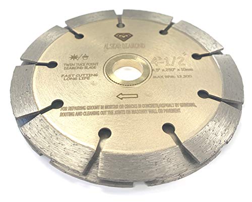 ALSKAR DIAMOND ADKST 4-1/2 inch Standard Twin Tuck Point Blade Sintered Diffusion Bonded Dry or Wet Cutting for Mortar and Concrete (4-1/2") - Image 3