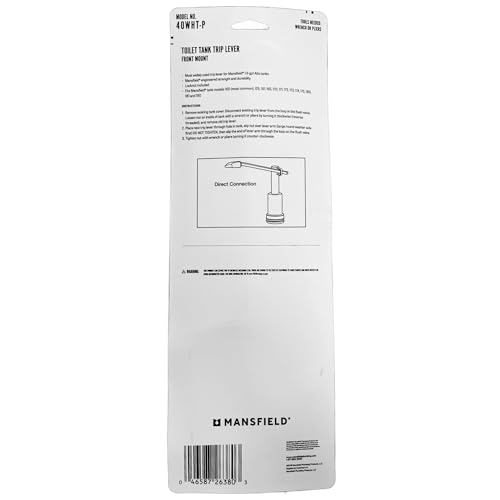 Mansfield 40 Left-Hand Front Mount Toilet Tank Lever - Compact 7-Inch ABS Arm - Fits Models 11, 21, 26, 160, 161, 165, 170, 171, 175, 180, 190 – White Plastic Handle - Image 3