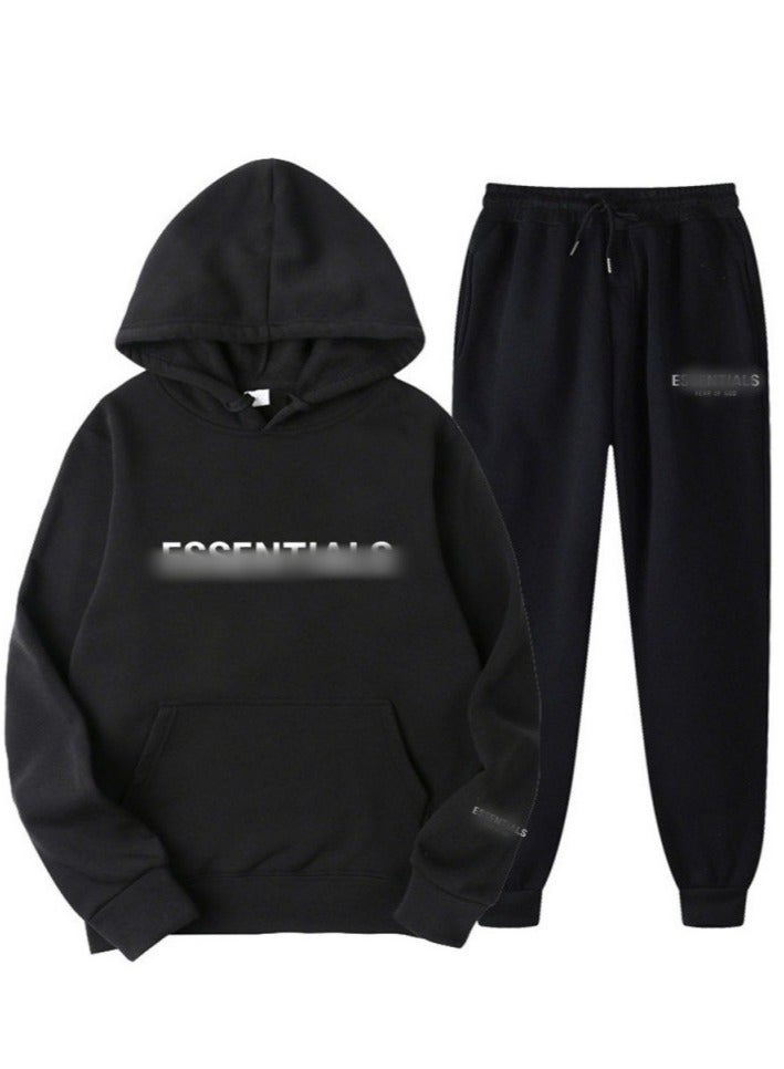 KUYING Men's Loose Sportswear And Sports Pants Two-Piece Set  - Image 1