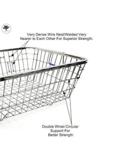 sulfar Sulfar Stainless Steel Utensil/Dish Drainer/Bartan Tokra/Kitchen Organizer/Utensils Basket/Dish Basket/Dish Rack with Tool Holder/Silver (17X20 inch)  - Image 4
