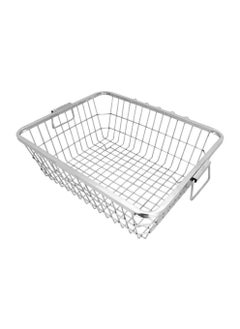 sulfar Sulfar Stainless Steel Utensil/Dish Drainer/Bartan Tokra/Kitchen Organizer/Utensils Basket/Dish Basket/Dish Rack with Tool Holder/Silver (17X20 inch)  - Image 1