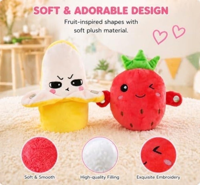 Interactive Strawberry– Soft Sensory Music Plush with Sounds, Parent-Child Fun and Early Learning - Image 2