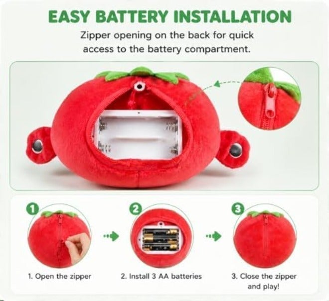 Interactive Strawberry– Soft Sensory Music Plush with Sounds, Parent-Child Fun and Early Learning - Image 5
