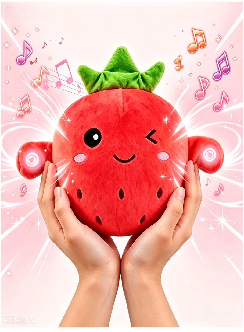 Interactive Strawberry– Soft Sensory Music Plush with Sounds, Parent-Child Fun and Early Learning - Image 1